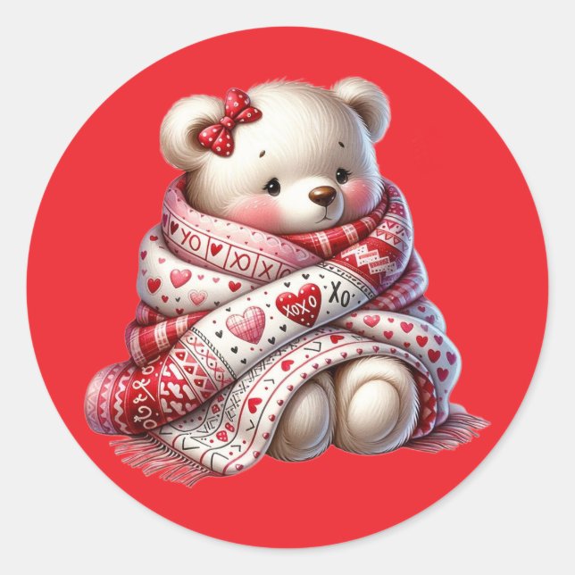 Autocollant Ourson Mignon Kawaii – Design Doux et  (Devant)