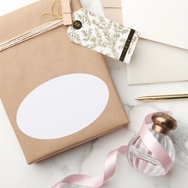 Autocollant ovale blanc fantôme (Cadeaux)