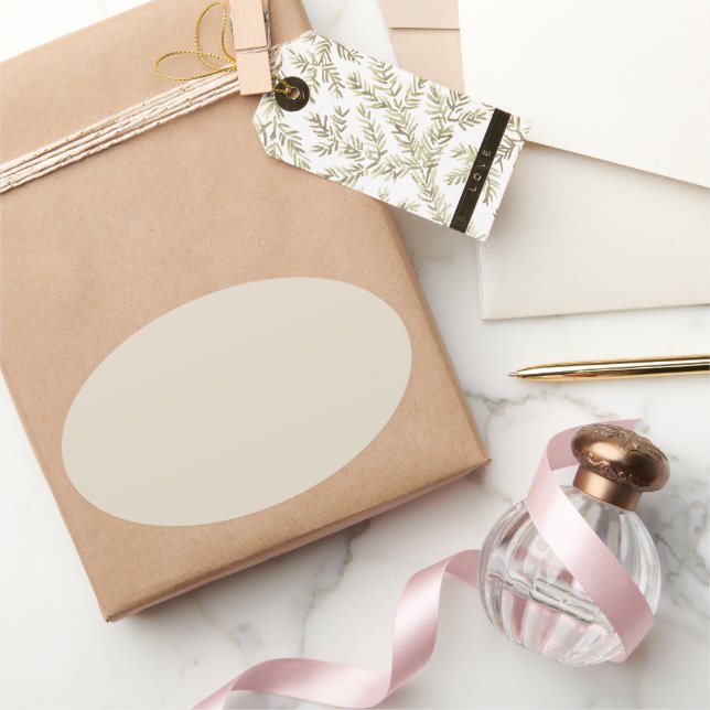 Autocollant ovale blanc os (Cadeaux)