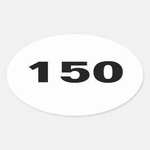 Autocollant ovale de 150 milles