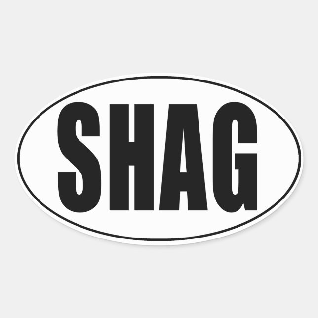 Autocollant ovale de pays Euro Shag (Devant)