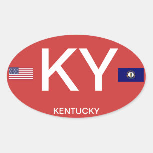 Autocollant ovale de style euro-kentucky*