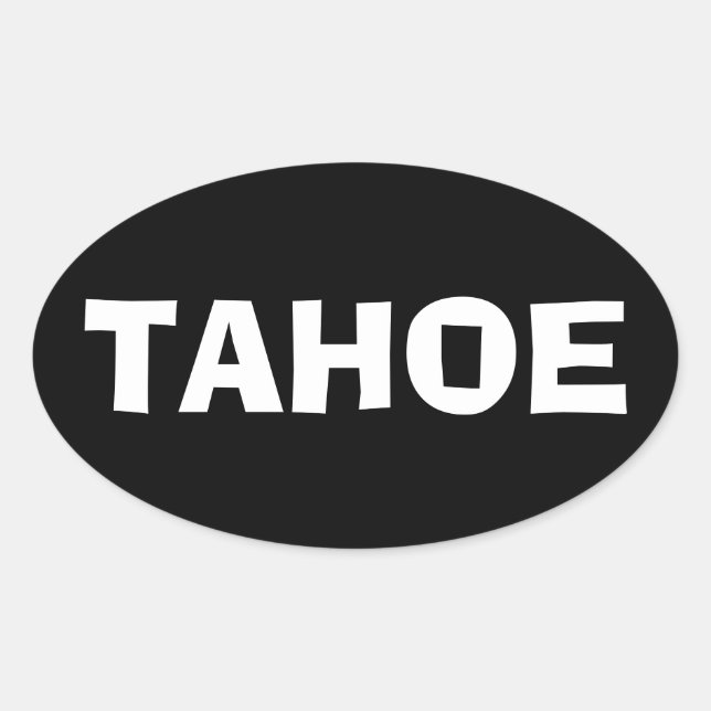 AUTOCOLLANT OVALE DU LAC TAHOE (Devant)