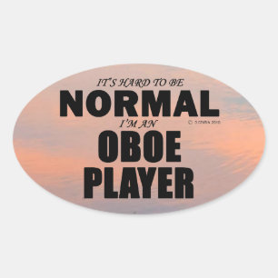 Autocollant ovale du Lecteur Oboe normal