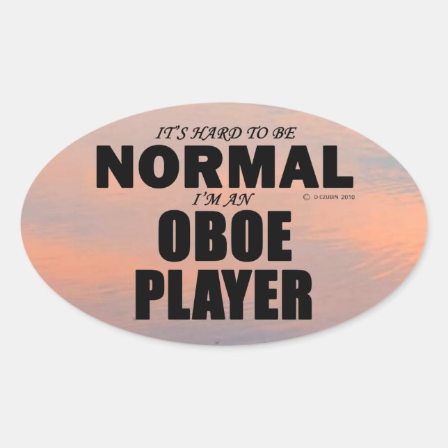 Autocollant ovale du Lecteur Oboe normal (Devant)