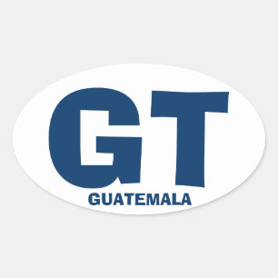 Autocollant ovale Guatemala GT