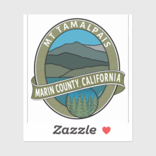 Autocollant Ovale Mt Tamalpais Comté de Marin Cali