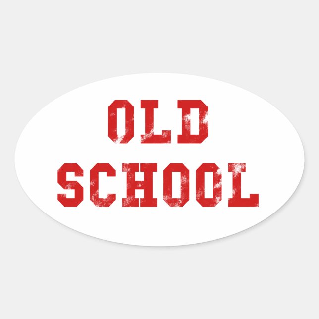 Autocollant ovale Old School | Cadeaux Oldskool po (Devant)