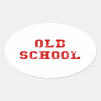 Autocollant ovale Old School | Cadeaux Oldskool po