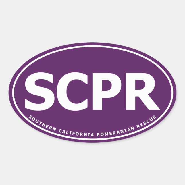 Autocollant ovale - SCPR (Devant)