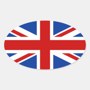 Autocollant ovale Union Jack