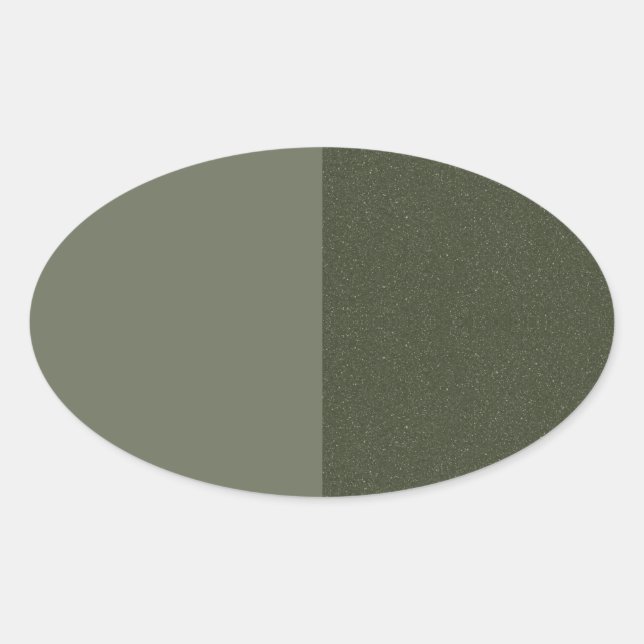 Autocollant ovale vert mousse Two-Tone – Personnal (Devant)
