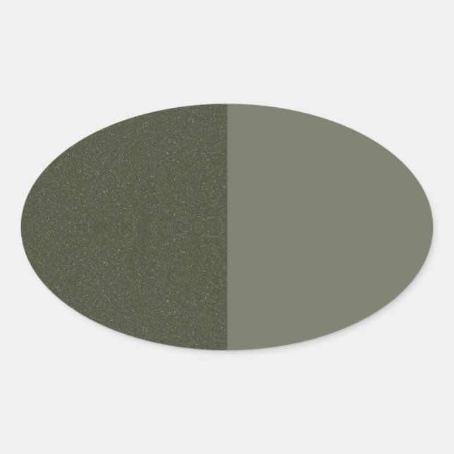 Autocollant ovale vert mousse Two-Tone – Personnal (Devant)