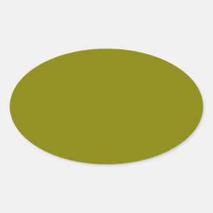 Autocollant ovale vert olive