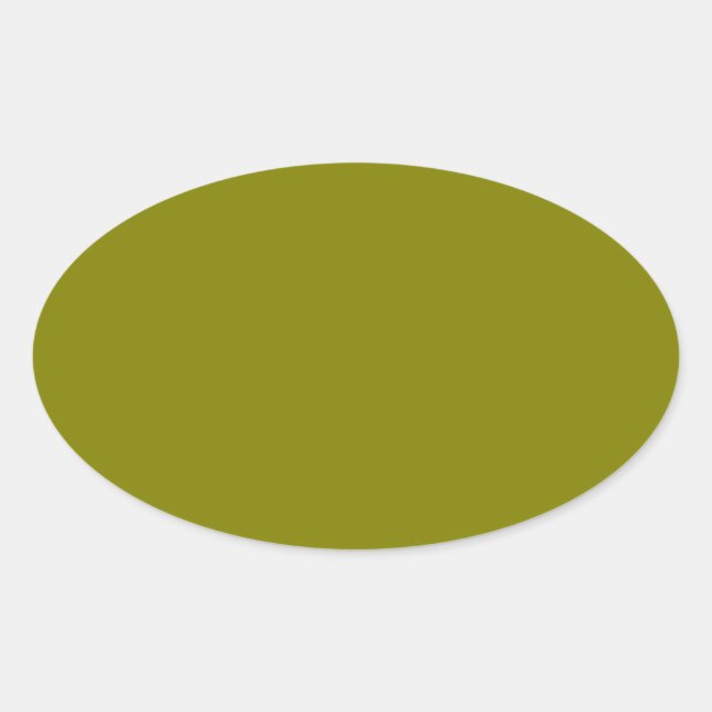 Autocollant ovale vert olive (Devant)