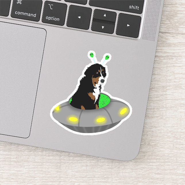 Autocollant OVNI Bernese Mountain Dog (Détail)