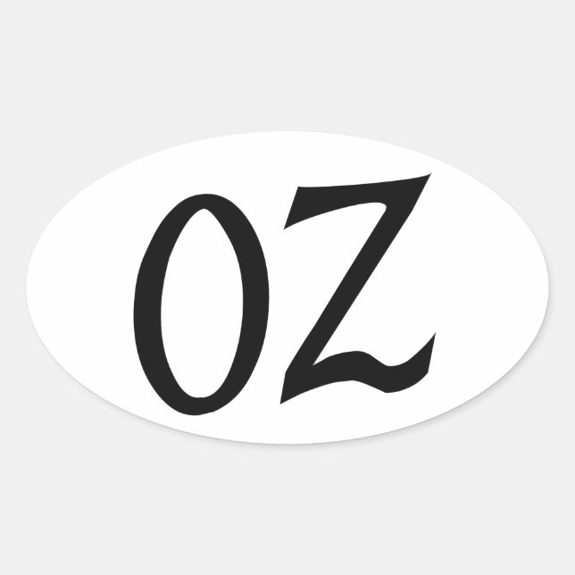 Autocollant Oz noir (Devant)