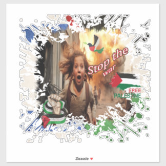 Autocollant Palestine, Drapeau Palestinien, Ga