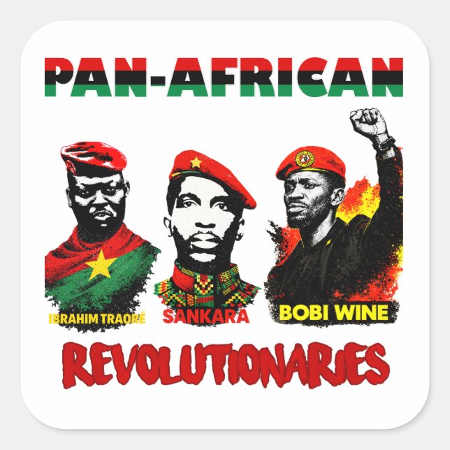 Autocollant panafricain – Sankara, Traore, Bobi Wi (Devant)