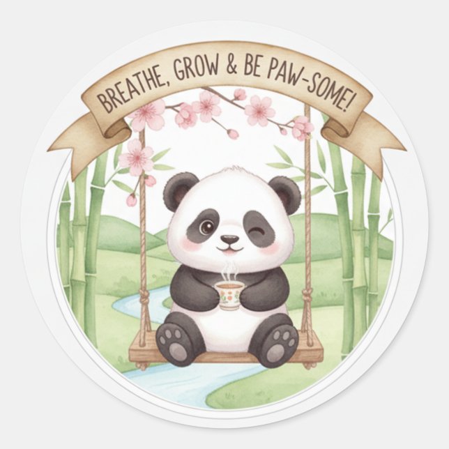 Autocollant Panda Mignon (Devant)