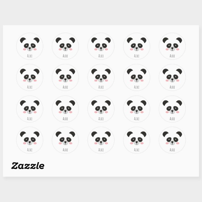 Autocollant Panda Mignon Kawaii – Autocollants de  (Feuille)
