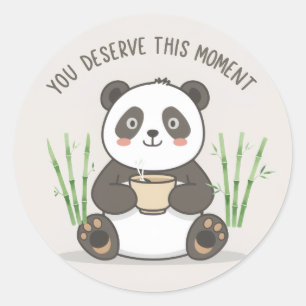 Autocollant Panda Mignon Kawaii Mignon Motivant