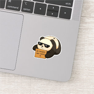 Autocollant Panda Snacks Uniquement