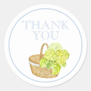 Autocollant panier d'hydrangeas personnalisé de re