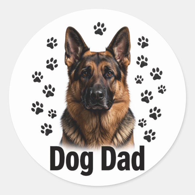 Autocollant Papa Chien (Devant)