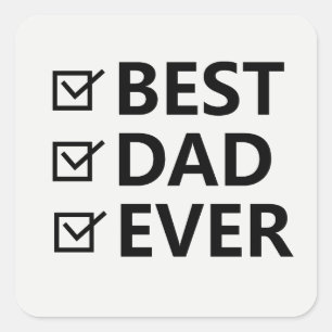 Autocollant Papa Simple Sans Serif Gras   Meilleur