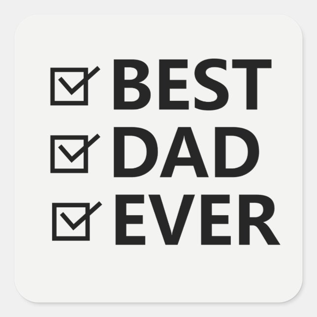 Autocollant Papa Simple Sans Serif Gras | Meilleur (Devant)