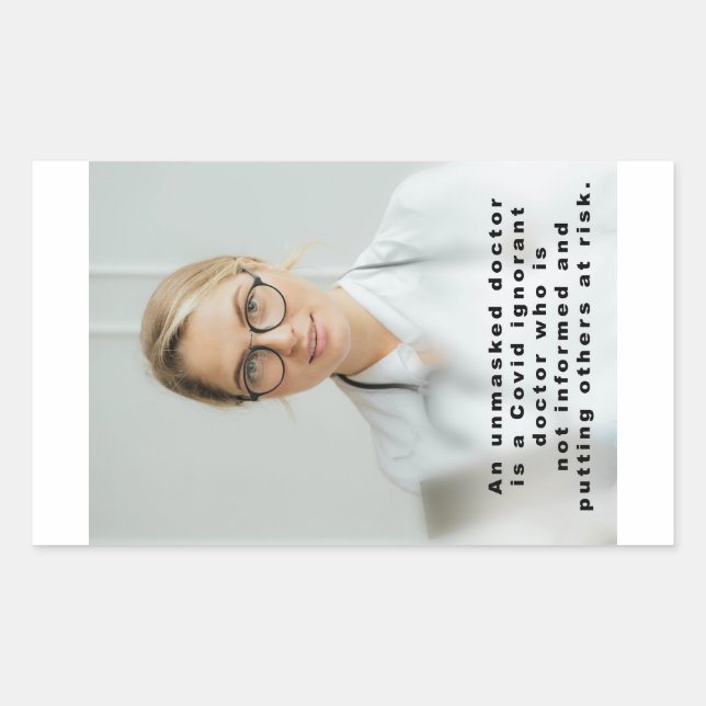 Autocollant papier pour médecins non masqués (Devant)
