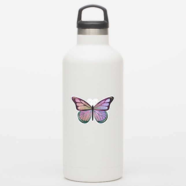 Autocollant papillon pailleté mignon (Gourde)