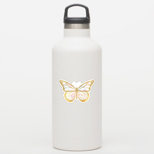 Autocollant papillon pailleté or mignon