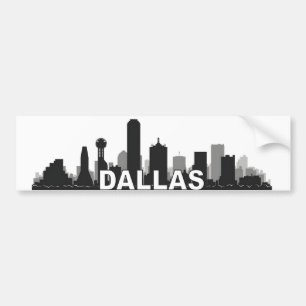 Autocollant pare-chocs Dallas Texas Skyline