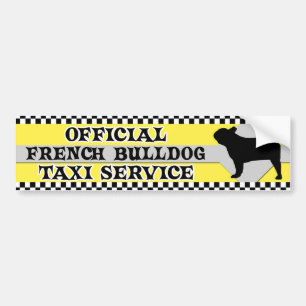 Autocollant pare-chocs du service de taxi Bulldog