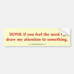Autocollant pare-chocs "Honk"