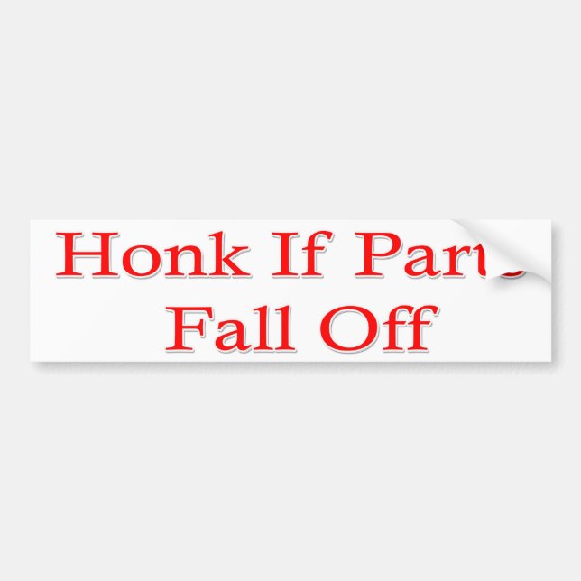 Autocollant pare-chocs humoristique (Devant)