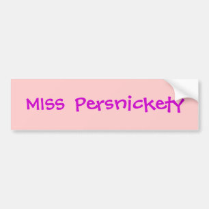 Autocollant pare-chocs Miss Persnickety