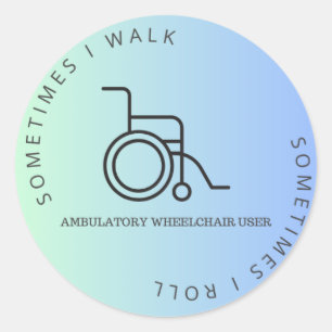 Autocollant pare-chocs pour fauteuil roulant ambul