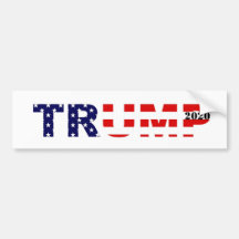 Autocollant pare-chocs Trump 2020