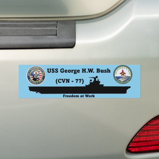 Autocollant pare-chocs USS George H.W. Bush (CVN-7 (En voiture)