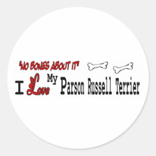 Autocollant Parson Russell Terrier (I Love)