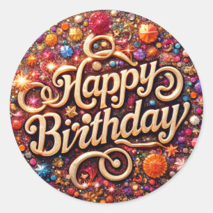 autocollant parties scintillant Anniversaire