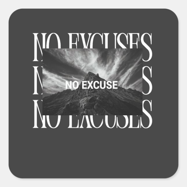 Autocollant PAS D'EXCUSE – Street Motivation Minim (Devant)