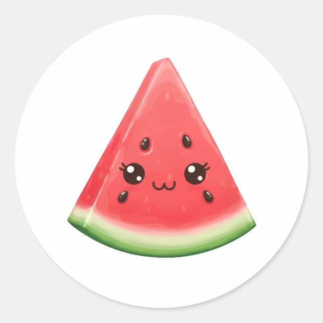 Autocollant Pastèque Personnalisé Cadeau de Fruit  (Devant)