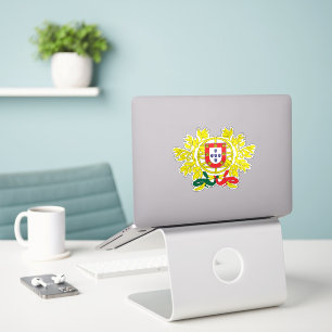 Autocollant patriotique armoiries du Portugal