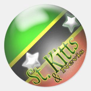 Autocollant patriotique St Kitts & Nevis
