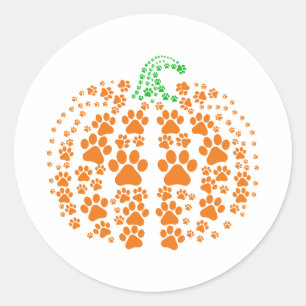 Autocollant Patte de Citrouille d'Halloween
