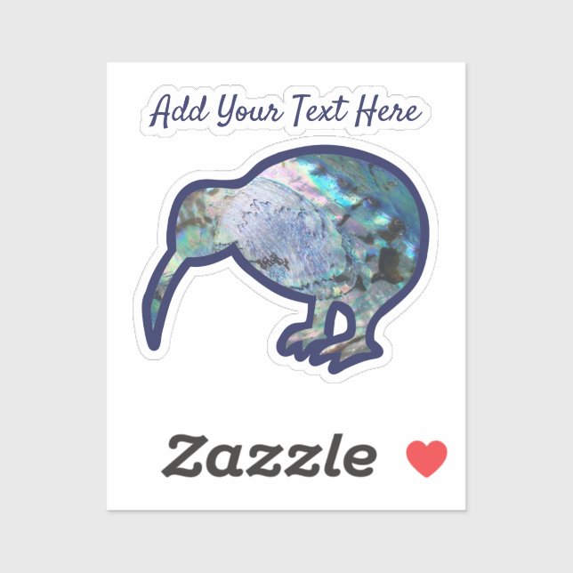 Autocollant Pāua Kiwi de Nouvelle-Zélande PERSONNA (Feuille)